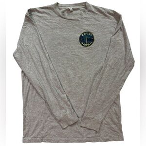 Kauai Hawaii Grey Long Sleeve Graphic T-Shirt